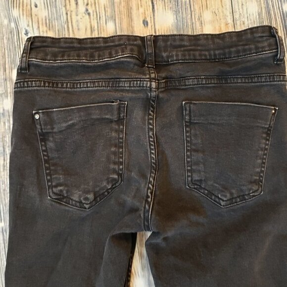Zara Z1975 Denim Skinny Jeans Black Denim Size 8 - Picture 6 of 8